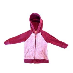 Cat & Jack 2T Two-Tone Sweetheart Pink Full Zip Hoodie. Excellent Condition.